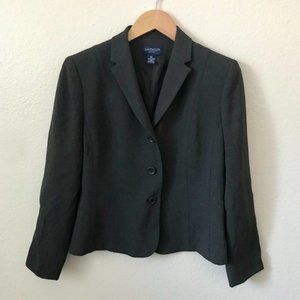 Ann Taylor, Dark Gray Blazer, Size 8 Petite